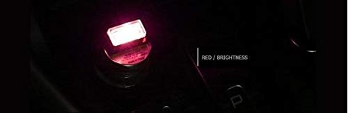 2 Piece Color Ultra USB Plug In Mini LED Car Interior Ambient Lighting Lamp Kit (PINK)
