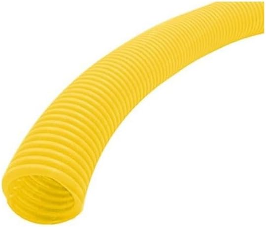Electriduct Split Wire Loom Tubing Polyethylene Corrugated Flexible Conduit - 1/2" Nominal Size - 20 Feet - Yellow