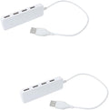 OSALADI 2pcs High- USB Hub Adapter for Laptop and Pc USB Extension Splitter Hot Support White Compatible Multiple Devices for Charging and Data Transfer