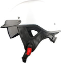 1Storm Motorcycle Half Face Helmet Mopeds Scooter Pilot with Retractable Inner Smoked Visor