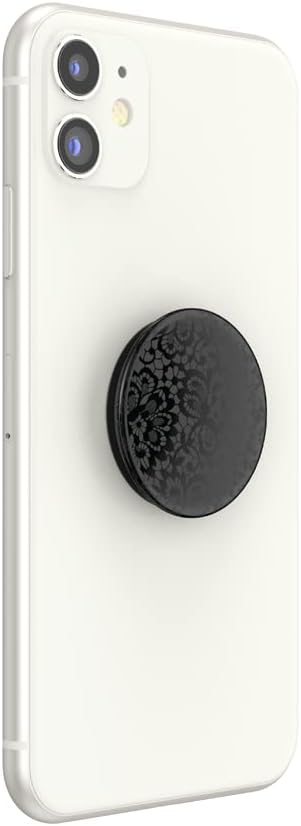PopSockets Adhesive Phone Grip, Holder, Phone Stand, Black - Lace Noir
