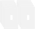 1-Gang Screwless Toggle Switch Wall Plate Cover Toggle Switch Outlet Electrical Faceplate for Light Switch, Receptacle, Dimmers, USB Outlet, GFCI, Child Safe Cover Plate, White (10-Pack)