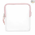 BORSALI TSA Approved Toiletry Bag - Clear Quart Size for 3-1-1 LIquids for Carry On Travel - Toiletries Organizer - Cosmetic Pouch with Zipper - Travel Accessories - Rose