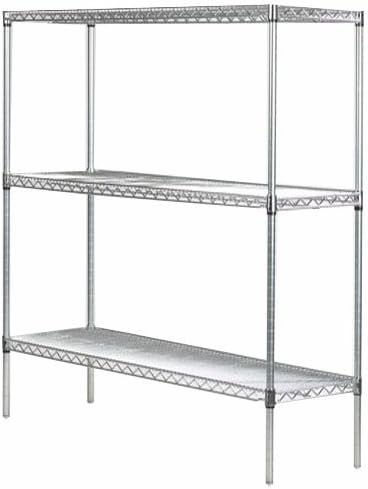 Omega 24" Deep x 60" Wide x 96" High 3 Tier Gray Starter Shelving Unit