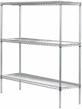 Omega 21" Deep x 60" Wide x 54" High 3 Tier Chrome Starter Shelving Unit