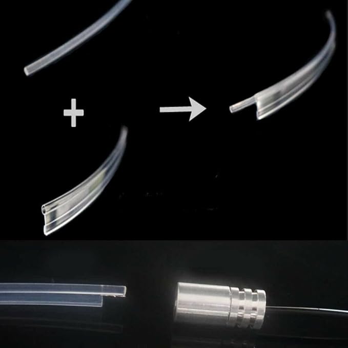 3m/9.8ft 5m/16ft Car Home LED Strip Ambient Light 2mm Plastic Optic Fiber Cable Skirt Tube Kit with 12V LED Light Source Illuminator (Green,3m/9.8ft)