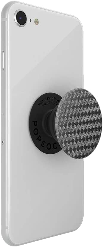 PopSockets Adhesive Phone Grip, Holder, Phone Stand, Black - Carbonite Weave