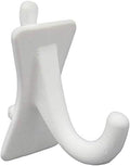 PegPro® J Hooks Kit for Standard “Wood Fiber” pegboard – Durable Plastic Pegboard Hooks - for Garage, Kitchen, Craft Room, and More (J Hook - 24 Pack, White)