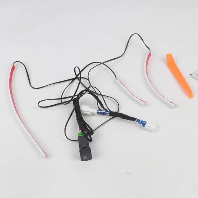 HIGH FLYING 2019-2025 for Toyota RAV4 Center Console Dashboard LED Light Strip with On+Off Switch 3pcs Car Interior Accessories (Red)