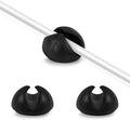 TRUE LINE Automotive 10-Pack Phone Cord Holder - Adhesive Cable Clips - Cord Clips for Desk & Cars, Black, 6 Inches