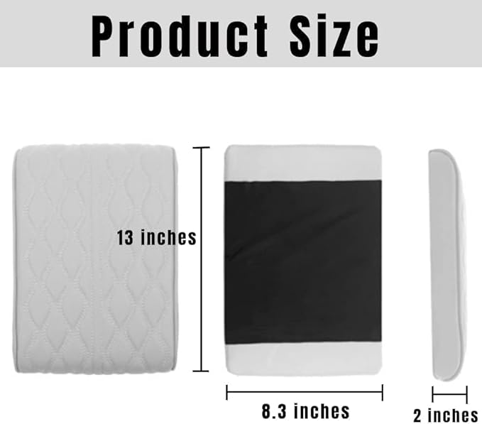 Leather Car Armrest Box Pad, 2026 New Upgrade Waterproof Universal Memory Cotton Armrest Box Pad, Center Console Lid, Car Center Console Cover for Most Vehicle, Car Accessories (Brown)