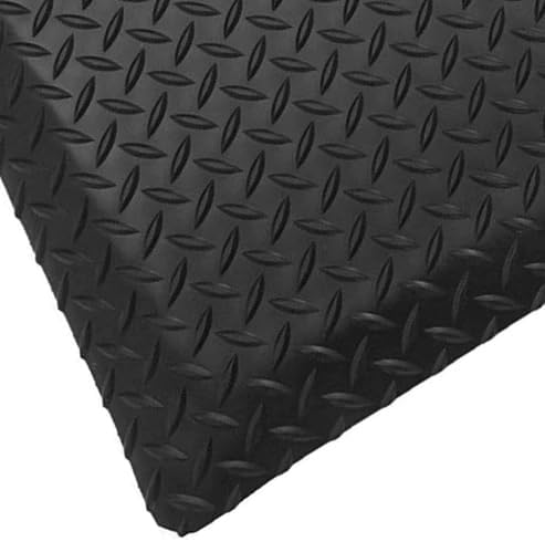 Rhino Mats, American Classic Diamond Anti-Fatigue Mats, Industrial Ergonomic Comfort Standing Mat for Work, Home, Garage, Office, Kitchen or Anywhere (Black 9/16" Thick, 3 FT. x 7 FT.)