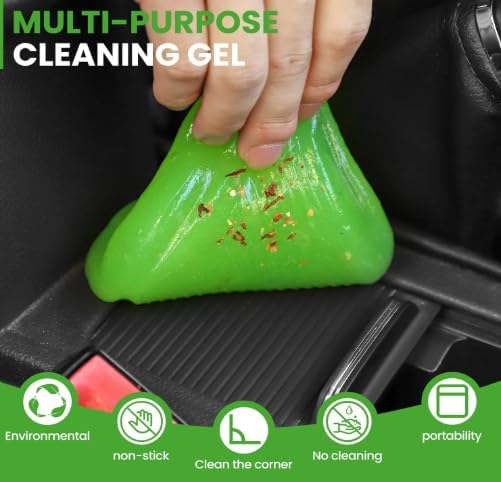 SOLASTA Car Cleaning Gel Car Putty Car Cleaning Kit Car Interior Cleaner Slime Car Cleaning Supplies Auto Detailing Tools Car Accessories Car Gifts for Women Men Keyboard Cleaner (Green)