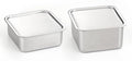 CuBE Large 2PCS Set 1500ml 1050ml Stainless Steel Food Storage Containers With Lids and a Net Kitchen Appliances Dishwasher Safe Premium South Korea