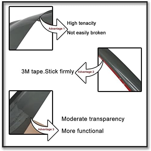 Wind Deflector Compatible with 2007-2014 Ford Edge/Lincoln MKX Smoke Sun/Rain Guard Window Visors 94141