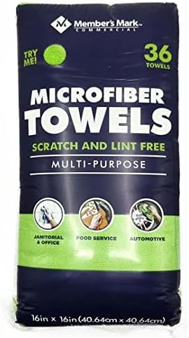 Member's Mark 16" x 16" Microfiber Towels, 36 Count (Green)