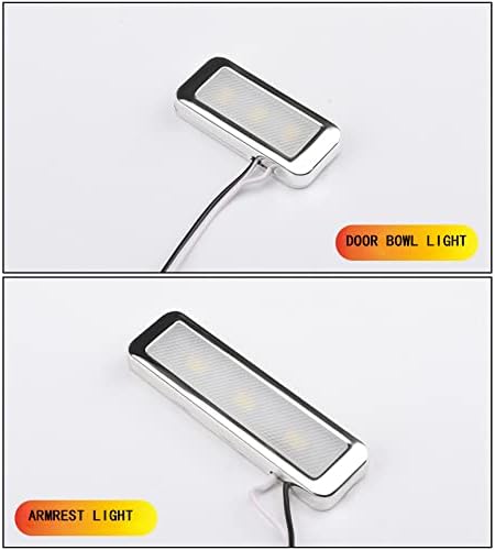 Automotive Door Handle Lights,12V 4pcs LED Interior Lights Multicolor Universal Fit for Car Interior Atmosphere Light (Blue)