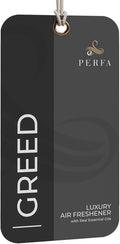 Greed Disposable Card Freshener for Men | Car Scents Air Freshener with Greed Fragrance | Strong Car Perfume Air Freshener with Odour Eliminating Technology | Greed by Perfa