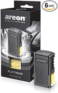 AREON AC03 Car Perfume Luxury and Elegant 0.27 oz Vent Clip Car Air Freshener, Platinum Scent (Pack of 6)