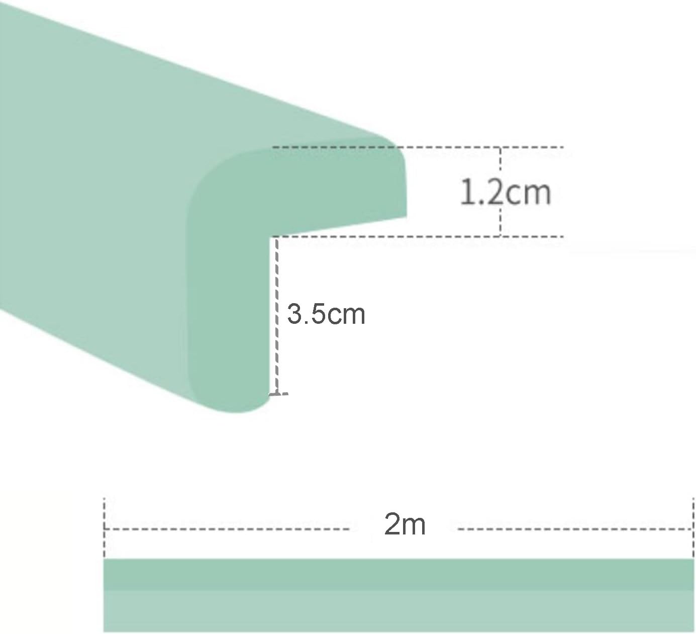 XPLKQXE Sharp Edge Safety Corner Edge Foam Padding, Edge Guards Bumpers Adhesive, Edge Corner Protector Guards for Table Edges & Sharp Corners(White-A,4pcs)
