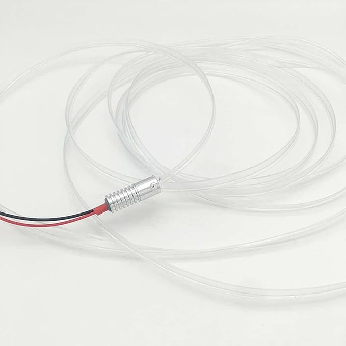 3m/9.8ft 5m/16ft Car Home LED Strip Ambient Light 2mm Plastic Optic Fiber Cable Skirt Tube Kit with 12V LED Light Source Illuminator (Red,5m/16ft)