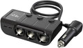 8 in 1 Cigarette Lighter Splitter, 120W 3 Socket Car Charger Adapter,5 USB,Type-C PD36W, Fast Charging,12V/24V Input, Built-in Protecter, Zero Risk to Car & Devices,for Car, Truck, SUV, RV, Camping