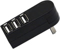 Homoyoyo Mini 3 USB Splitter Rotatable Hub USB 2.0 Data Hub Car USB Port Expander