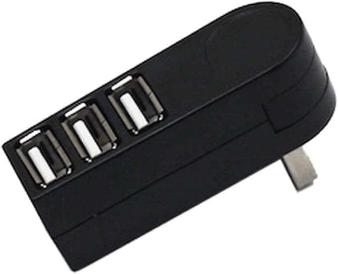 Homoyoyo Mini 3 USB Splitter Rotatable Hub USB 2.0 Data Hub Car USB Port Expander