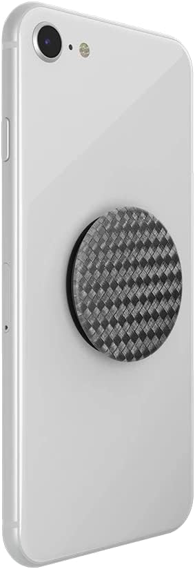 PopSockets Adhesive Phone Grip, Holder, Phone Stand, Black - Carbonite Weave