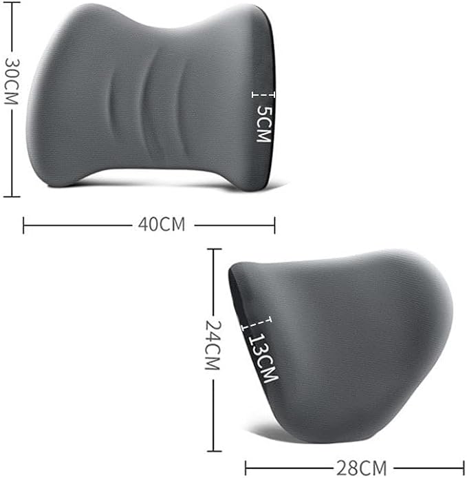 Car Memory Foam Pillow for Honda Civic Coupe/Sedan 2016 2017 2018 2019 2020 2021,Neck and Back Support Car Seat Kit Long Drive Essential Neck Pillow Lumbar Support Cushion,Grey