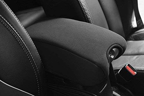 DEDC Neoprene Center Console Armrest Pad Cover for Jeep Wrangler JK Sahara Sport Rubicon X & Unlimited 2011 2012 2013 2014 2015 2016 2017 Black