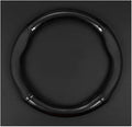 1 Pack Car Breathable Steering Wheel Cover, Wear -Resistant Steering Wheel Sleeve, Carbon Fiber Non-Slip Steering Wheel Protector, Four Seasons Universal Steering Wheel Set (Black #Circular)