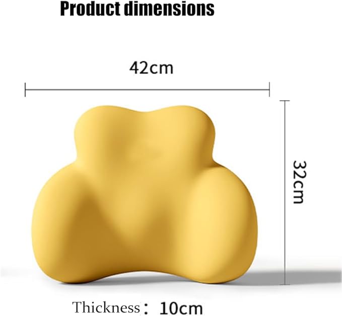 Car Lumbar Support Pillow for Ford Mustang GTD 2025 Memory Foam Back Support Cushion Breathable Car Seat Lumbar Pad Accessories,Grey