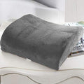 Bookishbunny Comfortable Ergonomic Memory Foam Back Lumbar Support Cushion for Chairs Car Office Home with Removable Soft Velvet Cover (Grey)