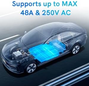EV Charger Adapter for Tesla to J1772, Up to 60A 250V, IP65, NACS to J1772 Adapter, J1772 EV Charging Adapter Compatible with Tesla Wall Connector/Tesla Destination/Mobile Charger (for J1772 EVs Only)