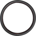 Wood Car Steering Wheel Cover Rubber Inner Ring All Car Universal Four Seasons Universal Thin Fiber Leather Anti-Slip 16 17 18 19inch for Truck (19inch, Black)