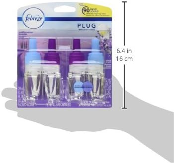 Febreze Odor-Fighting Fade Defy PLUG Air Freshener Refill, Mediterranean Lavender, (2) .87 fl. oz. Oil Refills