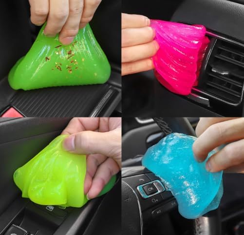 SOLASTA Car Cleaning Gel Car Putty Car Cleaning Kit Car Interior Cleaner Slime Car Cleaning Supplies Auto Detailing Tools Car Accessories Car Gifts for Women Men Keyboard Cleaner (Green)