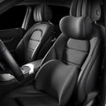 Car Headrest & Lumbar Support Cushion, Ergonomic Car Seat Headrest & Lumbar Cushion, Car Lumbar Support Pillow and Car Neck Pillow Kit for Office Chair, Truck, Wheelchair (Black)