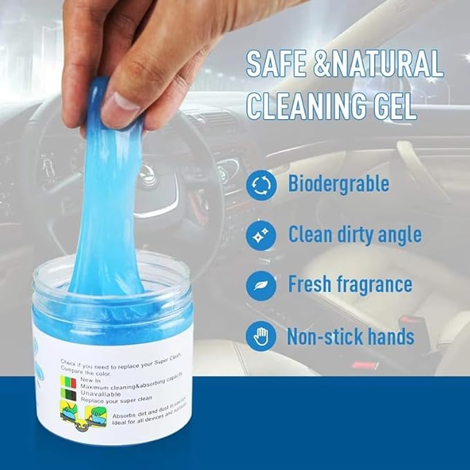 Car Cleaning Gel Compatible with Hyundai Kona EV, 200g Detailing Putty for Auto Vents, Dashboard, Cup Holders - Reusable Multifunctional Dust Remover,200g*1