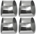 OD 3.5 inch 45 degree exhaust elbow Pipe (Mandrel Bend Elbow) SS304 Stainless Steel Bend Suitable for Car Modified Exhaust Elbow Pipe, Stair Handrail, etc (4 pcs)