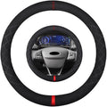 Suede Steering Wheel Cover,Compatible with Ford Edge Escape Fusion Explorer Focus Expedition Mustang SuedeSport Non-Slip Wheel Cover Car Interior Accessories 15 inch for Man and Women