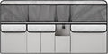 Car Trunk Organizer, Space Saving Hanging Automotive Back Seat Organizer Storage Bag with 10 Pocekts, Foldable Vehicle Interior Cargo Organizer Accessories for Car, SUV, Truck, MPV (Grey)