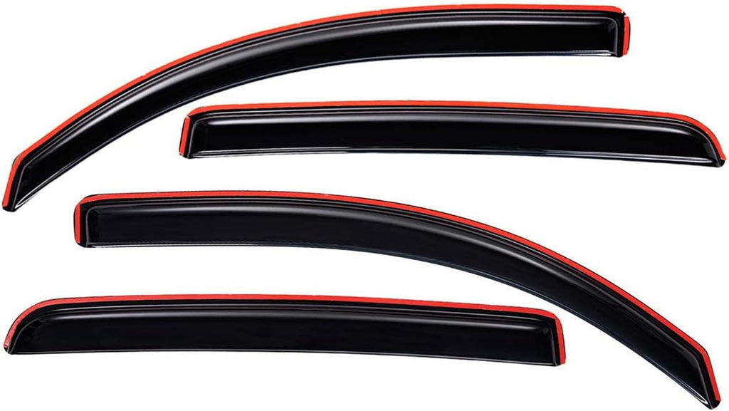 Lightronic Extra Durable Clip-on in-Channel Auto Vent Window Visor, Fits 2013-2022 Buick Encore (Not Fit GX), 2013-2022 Chevrolet Trax, UV Protection Rain Guard, Original Wind Deflector, Smoke, 4Pcs