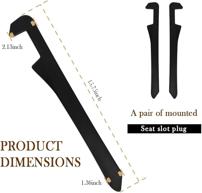 Car Seat Gap Filler 2 Pack - One Second Embedded Car Seat Crack Gap Filler for Holding Water Cup/Phone/Key - Car Inserts Between Seats