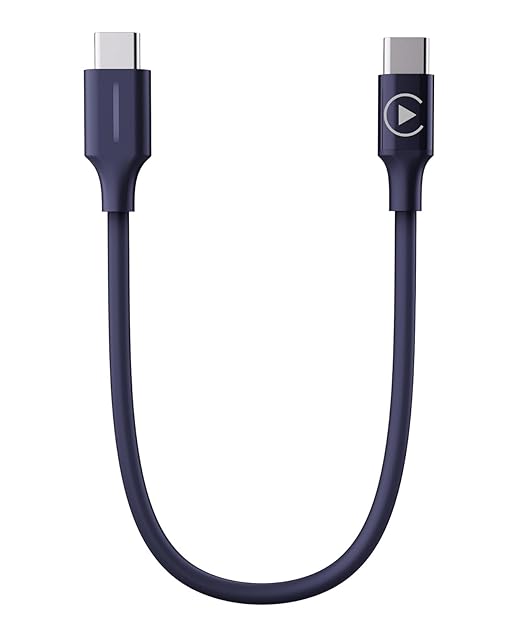 2-in-1 Headset Bypass Cable for Motorcycle, CarPlay Jumper Adapter, Enable CarPlay on Harley/Indian/Goldwing Without Bluetooth Headset, USB-C to USB-C Support Charging,Black/3.3Ft
