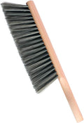Soft Bristle Hand Brush Wooden Handle for Shop Bench Upholstery Sofa Furniture, Non-Scratch 14 Inch Long (Gray)