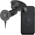 Quad Lock Heavy Duty Suction Car Phone Mount with MAG Phone Case and MAG Wireless Charging Head for iPhone 11