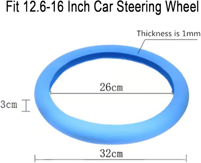 Cooling Steering Wheel Cover, Car Steering Wheel Cover, Anti-Slip Car Steering Wheel Protective Cover, Fit 12.6-16 Inch, for Car SUV Truck Van, for Women & Men (Purple)