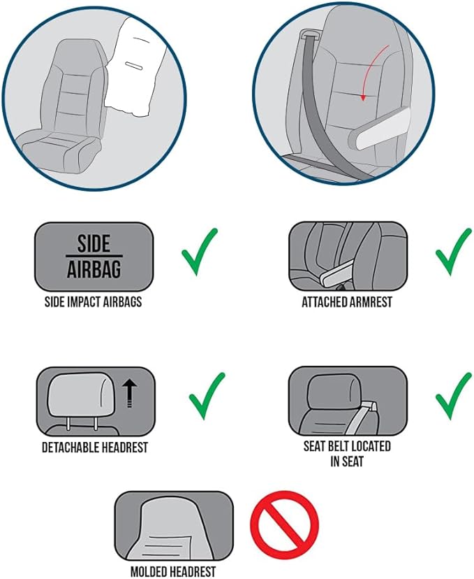 OGLAND Fluffy Sheepskin Car Seat Cover-Fuzzy Fur Auto Cushion for Universal Automotive Protector (Ivory White, 1 Pcs Front Seat Cover)